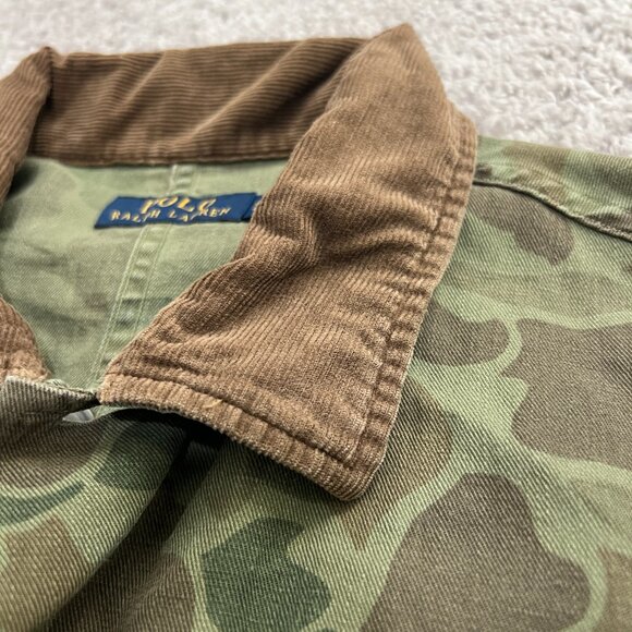 VTG Polo Ralph Lauren Camo Shirt Jacket Men's XL Vintage Bird Pouch Hunting. - Picture 6 of 8